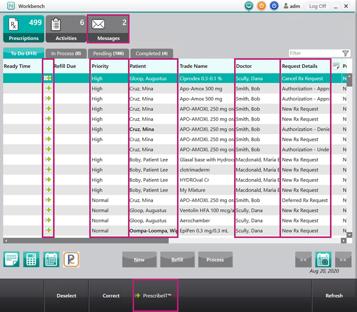 To Do Tab PrescribeIT™ Features