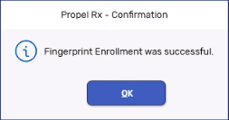 Fingerprint enrollment confirmation