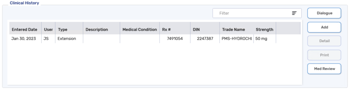 Extending a Prescription with Zero Refills or a Partial Fill Remaining