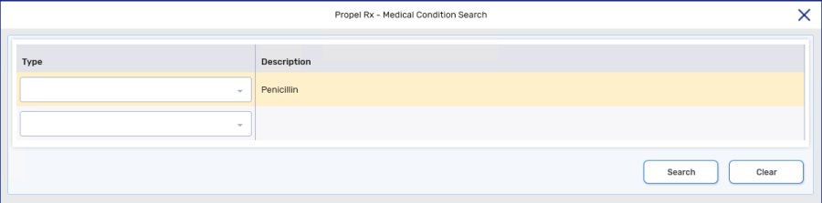 Medical Condition Search Parameters