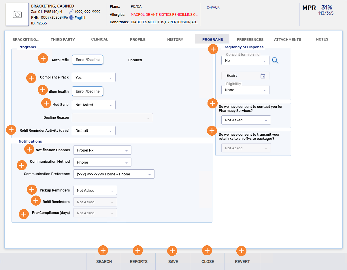 Programs Tab Overview