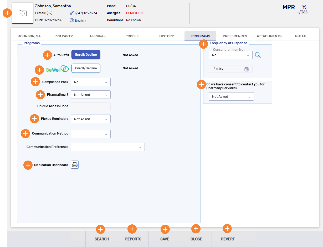 Programs Tab Overview