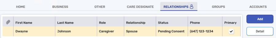 Relationship Row Added