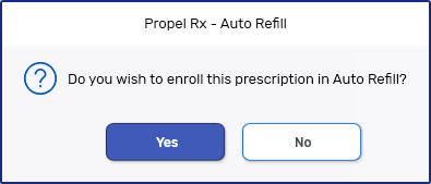 Auto Refill Enrollment Prompt